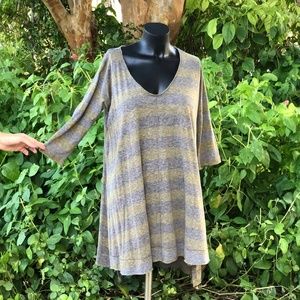 "We are the Free" Olive/Gray Tunic Tee -XS